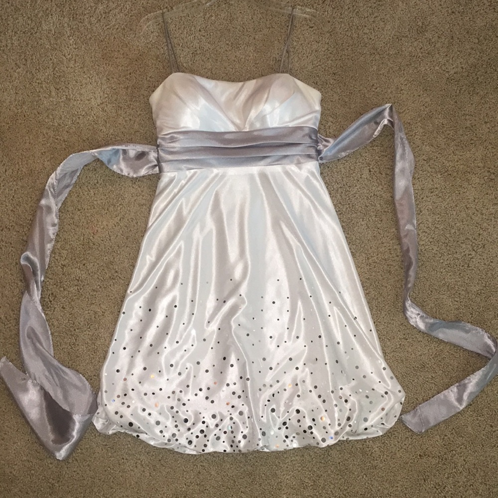 White sparkly cocktail dress